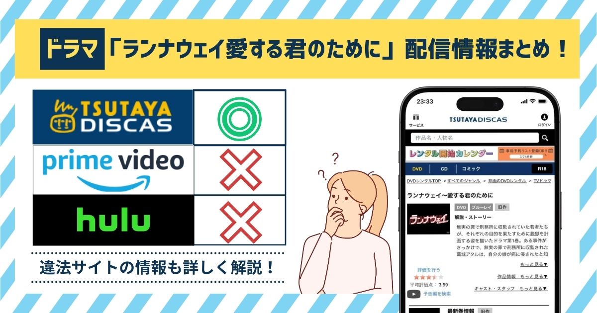 ドラマ「ランナウェイ愛する君のために」の動画はどこで見れる？Amazonプライム・Hulu・Netflixで全話無料視聴！？